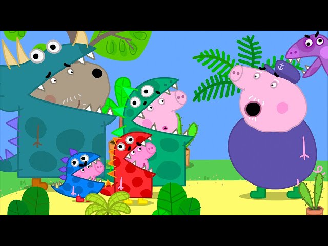 The DINOSAUR Dress Up Party 🥳 🐽 Peppa Pig and Friends Full Episodes