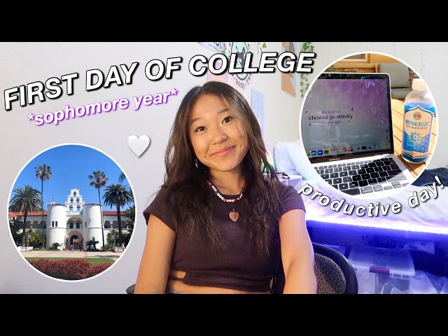 FIRST DAY OF COLLEGE *sophomore year* VLOG | college day in my life