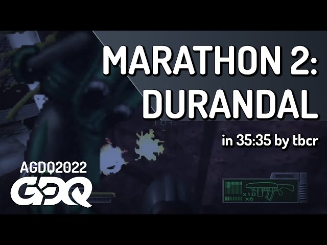 Marathon 2: Durandal by tbcr in 35:35 - AGDQ 2022 Online