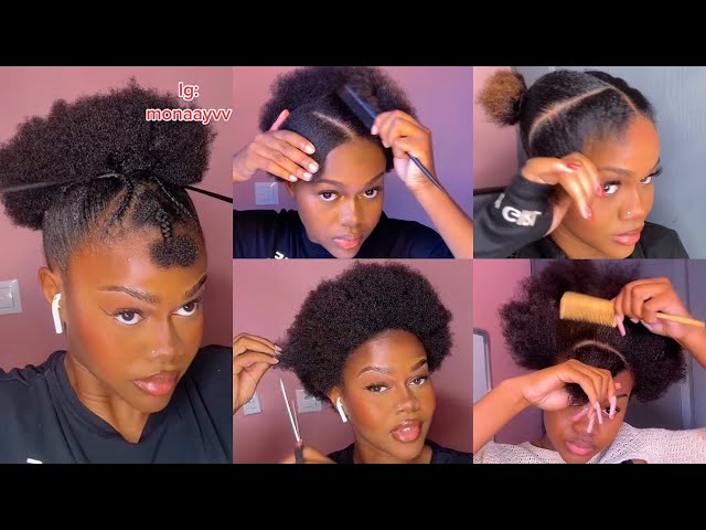 Short 4c hairstyles | beautiful hair transformation 🍁❤️‍🔥🥰 ft monaayvv