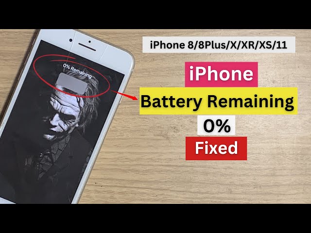 iPhone 0% remaining on Charging Fixed ! iPhone 8/8plus/X/XR/XS/11 Charging Solution.