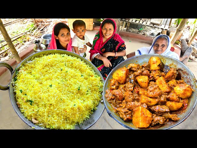 Lemon rice cooking by Limu & Deshi Morog curry cooking by my Mother | Cooking Chicken Lemon Rice