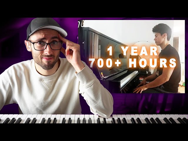 Adult Beginner Piano Progress - 1 Year of Practice | Pianist Reacts