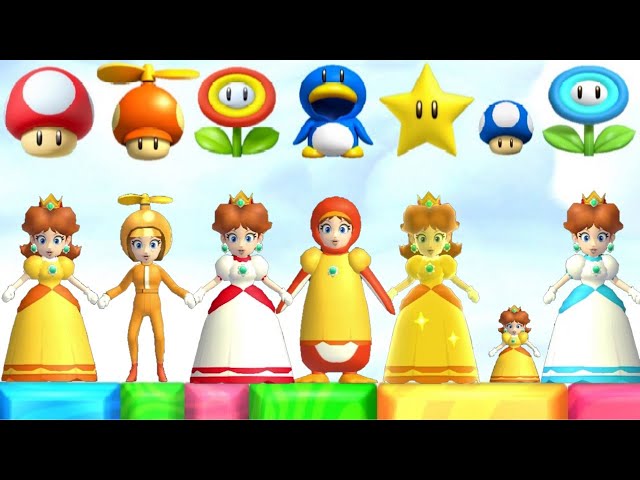 New Super Mario Bros Wii - All Daisy Power-Ups