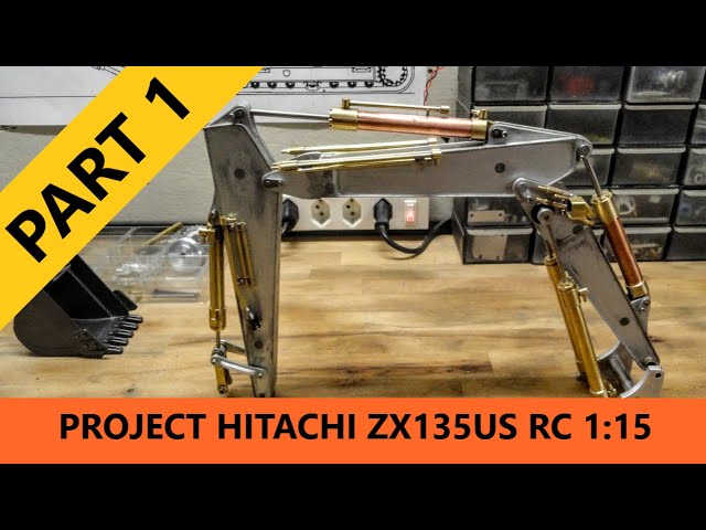 Build - RC Hitachi Zaxis ZX135US 1:15 Scale Excavator Part 1 - Arm