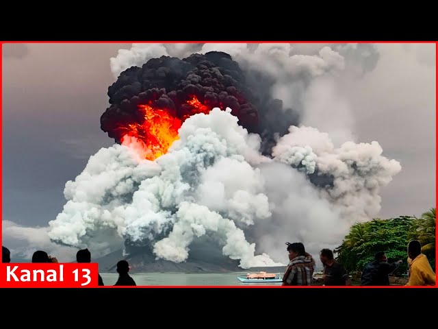 Indonesia's Ruang volcano erupted again - more than 12 thousand people have been evacuated