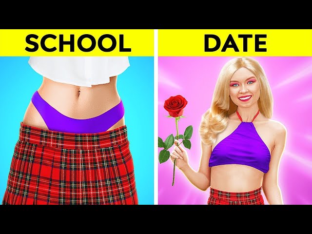 💄 BACK TO SCHOOL FASHION GLOW-UP! 😍 Surviving My First Day at School by 123 GO! CHALLENGE 💅
