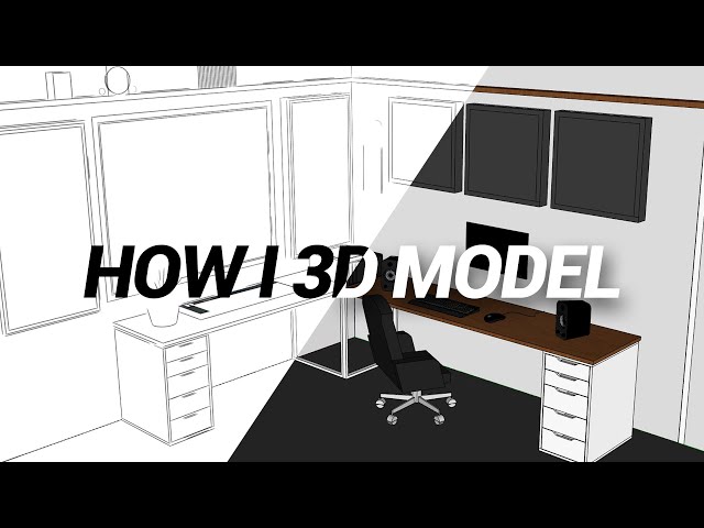 Using FREE 3D Model Software Google Sketchup to plan my Studio
