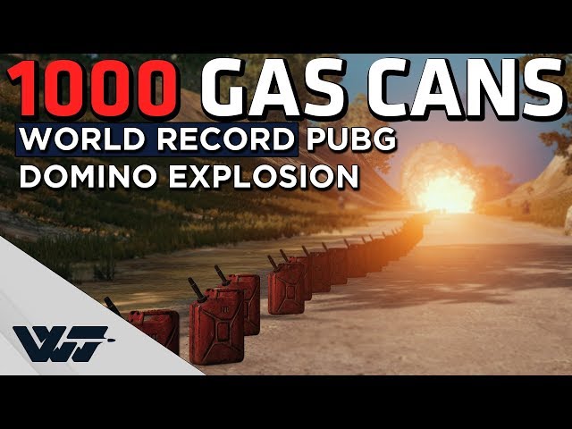 1000 GAS CANS EXPLOSION - World Record HUGE PUBG DOMINO