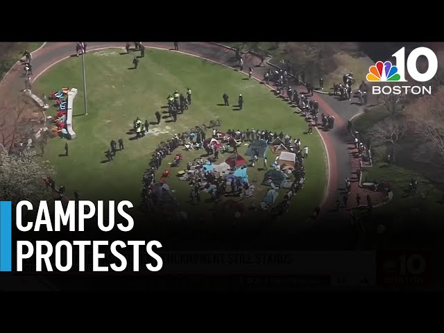 Protest encampments lead to arrests and tension on college campuses