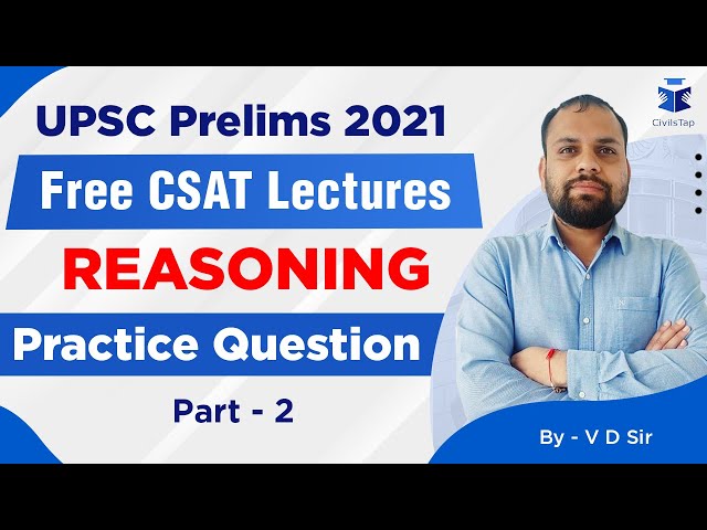 FREE Intensive CSAT Revision | UPSC Prelims 2021 | Reasoning Day 32