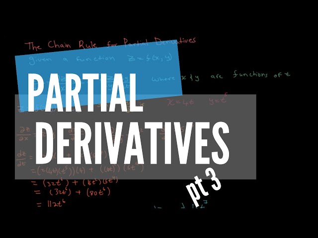 Partial Derivatives - pt 3  |  The Chain Rule for Partial Derivatives