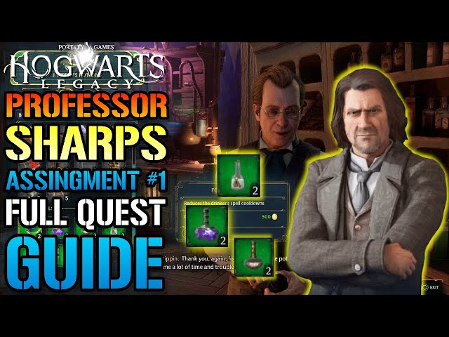 Hogwarts Legacy: Professor Sharp's Assignment 1! Full Quest GUIDE & Potion Locations