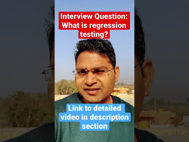 What is Regression Testing? Software testing interview Questions #shorts