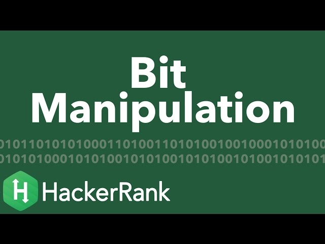 Algorithms: Bit Manipulation