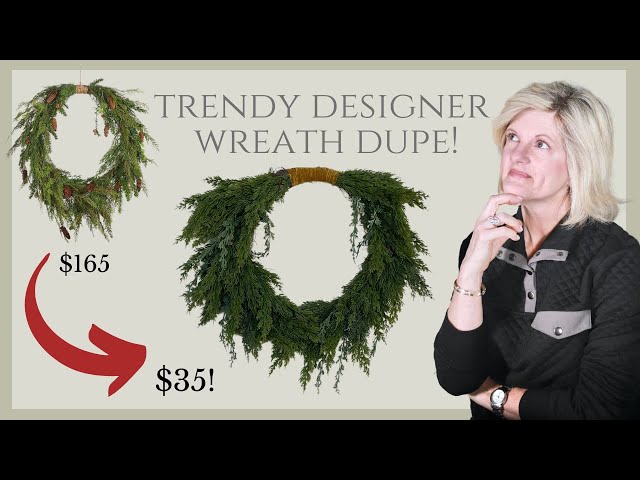 Designer Wreath Dupe! | Christmas Wreath DIY