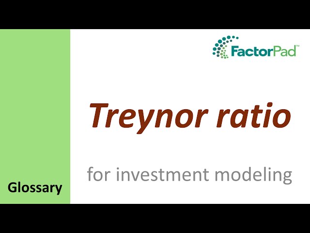 Treynor ratio definition for investment modeling