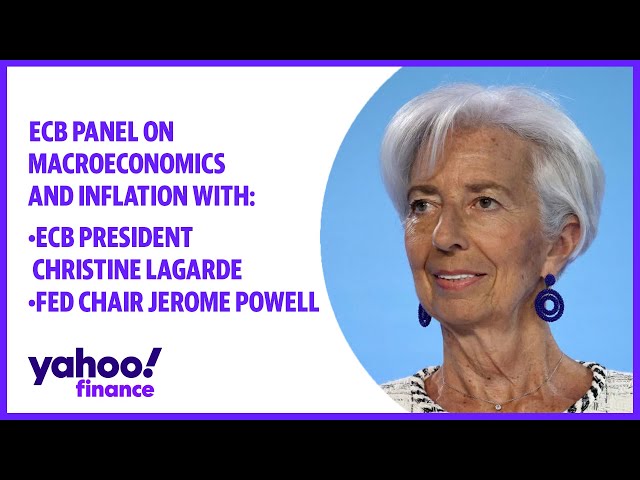 European Central Bank hosts a panel on macroeconomics and inflation with ECB President Lagarde