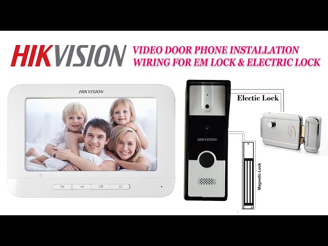 hikvision video door phone installation and elctric lock, electromagnetic lock wiring instruction