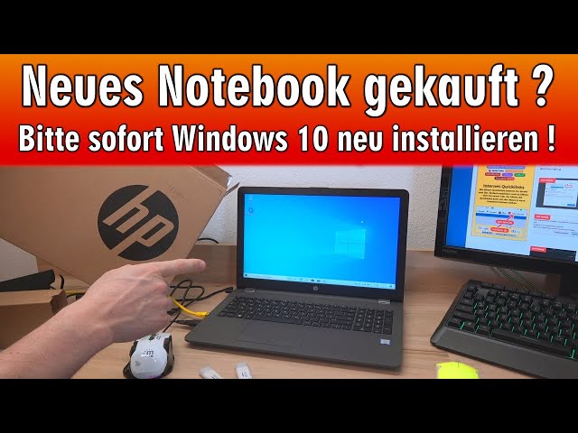 Neues Notebook gekauft ❓ Sofort Windows 10 neu installieren und schneller machen 👍