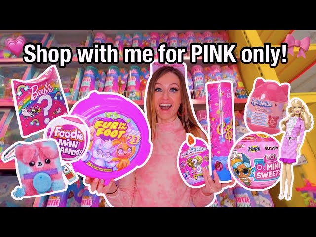 Shop with me for *PINK ONLY* Mystery Toys Challenge!!🫢🛍️🌸🐷🎀💅🏻 *MUST SEE!!😱* | Rhia Official♡