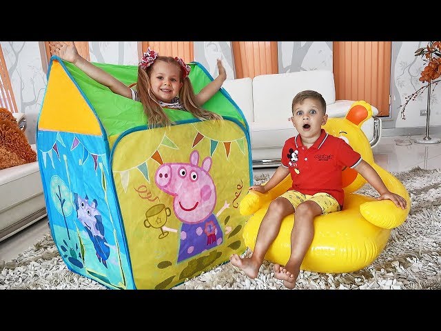 Diana Pretend Play with Playhouse Tent Toy