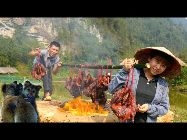 Part 2: country-style grilled duck, go to the market to sell | Daily Vlog