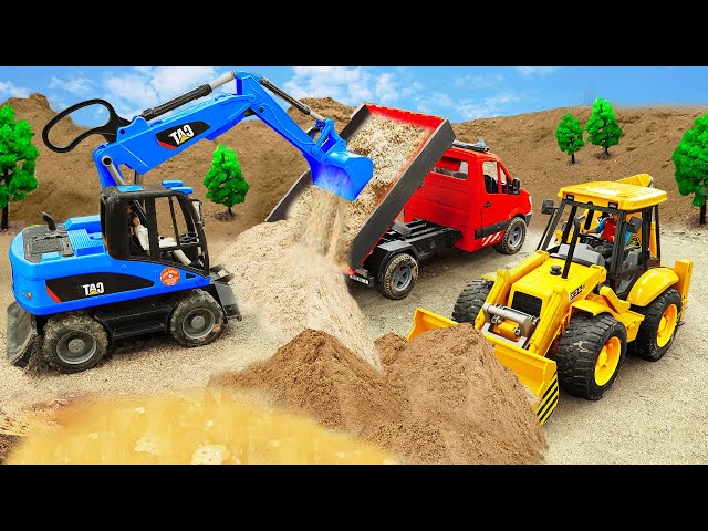 Cranes, dump trucks, excavators, bulldozers, road rollers to fill sand pits - HP DIY Farming