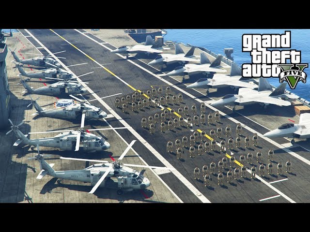 GTA 5 - Army Patrol Episode #31 - CARGO SHIP MISSION! (Helicopters, Boats, Rappelling Mod)