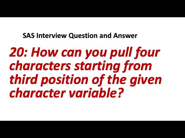 Extracting certain character from  character  variable in SAS || SAS Interview Question and Solution