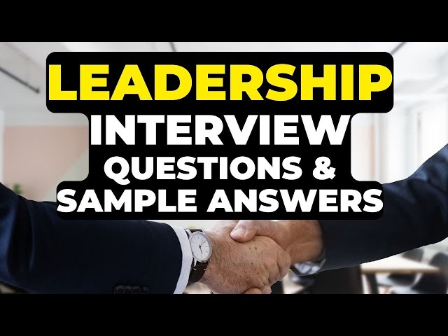 Team LEADERSHIP Interview Questions & Answers for Experienced |  Team Leader Interview