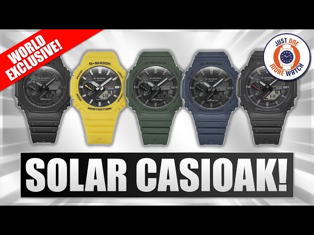 World Exclusive! Hands-On With The New Solar + Bluetooth 'CasiOaks'! All Colours!