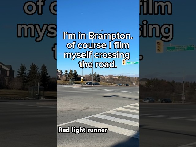 Red light runner Brampton #brampton #redlight #baddrivers
