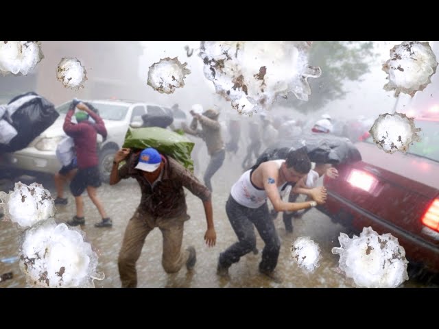 news 2 minutes later: large hail damaged 1 million cars and roofs in Mexico