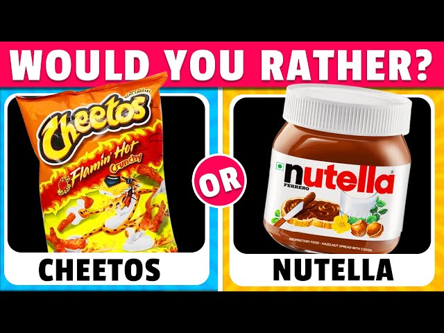 Would You Rather - Savory Vs Sweet Edition 🍕🍫