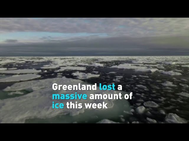 Tons of ice melted in Greenland in a single week