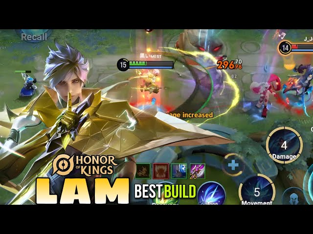 HOK : Best Assassin Lam gameplay | Best Build & Arcana | Honor of Kings