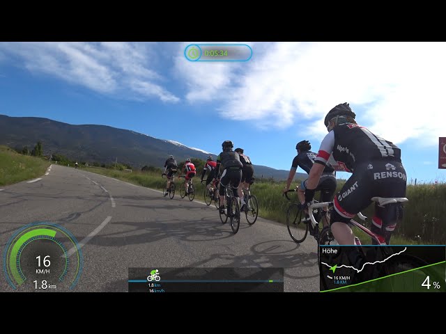 Virtual Indoor Cycling Workout Mont Ventoux Part 2 🚵‍♀️🗻Garmin Ultra HD