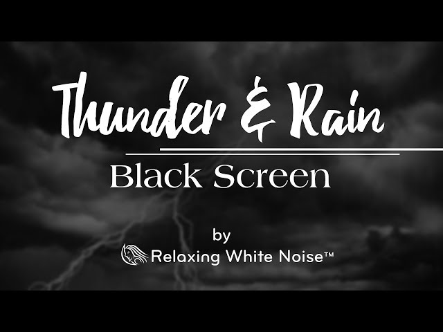 Thunder & Rain Sounds Black Screen | Sleep to Relaxing Rainstorm White Noise | 10 Hours