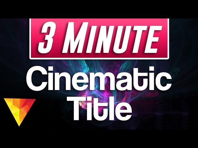 How to Create Cinematic Title Animation in Hitfilm Express 12