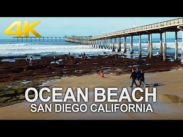 OCEAN BEACH - San Diego, Sunday Morning, California, USA, Travel, 4K UHD