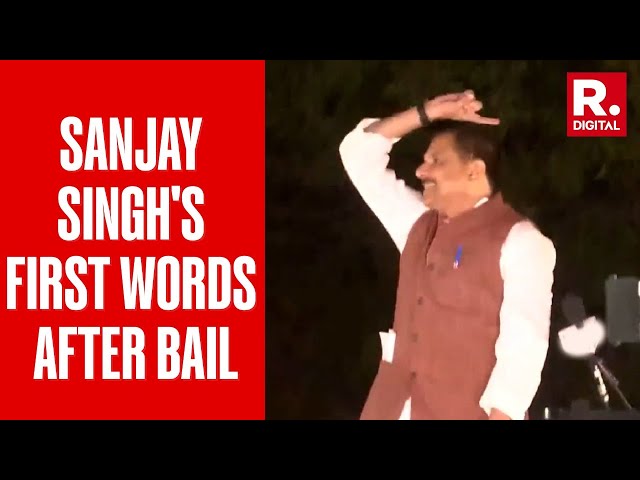 Jail Ke Taale Tootenge..: Sanjay Singh's First Words After Walking Out of Jail, AAP Workers Rejoice