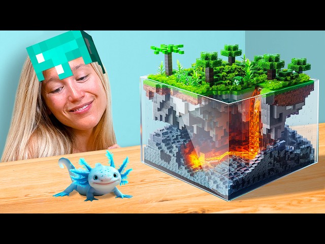 I Built a $10,000 Minecraft Ecosystem for my Axolotl!