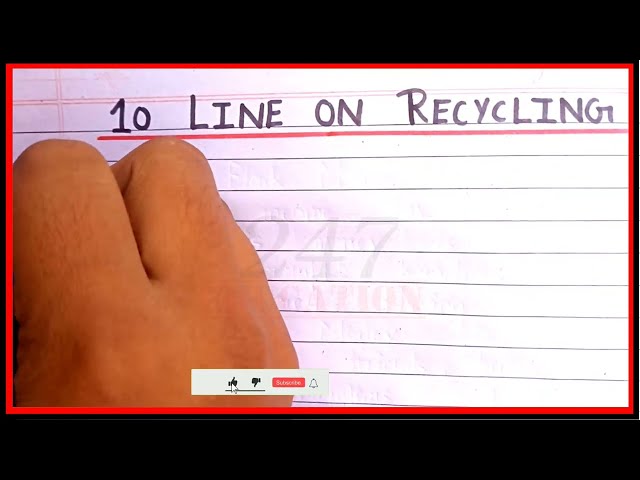 10 Lines On Recycling in English | Essay on recycling in English | Short note on recycling