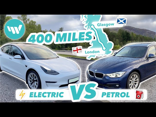 Can a Tesla do a 400 Mile Trip QUICKER Than a Petrol Car? (Real-World Challenge)