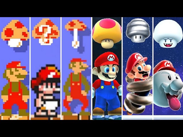 All Mario Mushroom Power-Ups in Super Mario Games (1985-2020)