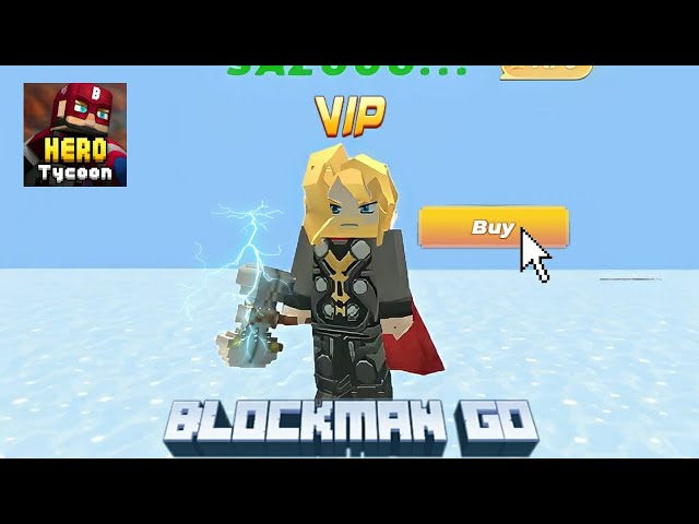 Buying Thor the fastest character in Hero tycoon 2 || Blockman Go Gameplay