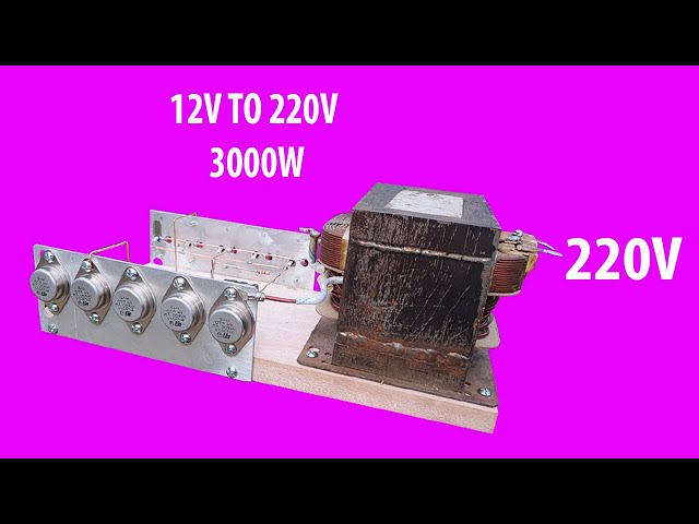 How to make a simple inverter 3000W, 12 to 220v 2N3055, creative prodigy #51