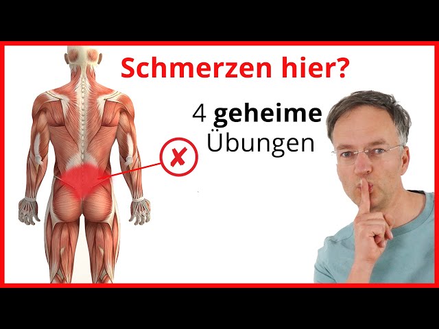 Rückenschmerzen UNTERER RÜCKEN - Probiere DIESE 4 Übungen