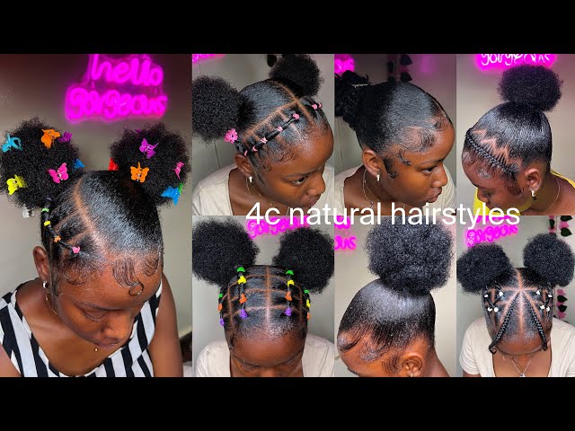 💫 New Gorgeous 4𝐜 natural hairstyle  compilation + 𝐒𝐥𝐚𝐲𝐞𝐝 edges 🩵viral black hair TikTok